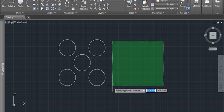 Seleção de objetos no AutoCAD