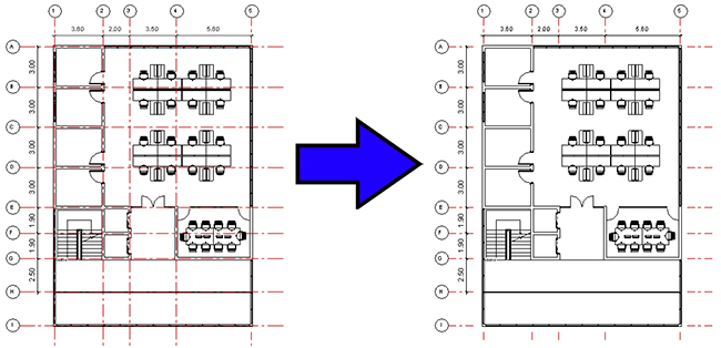 Configurar exibição dos eixos - Revit 9 ocultar-exibicao-das-linhas-de-eixo