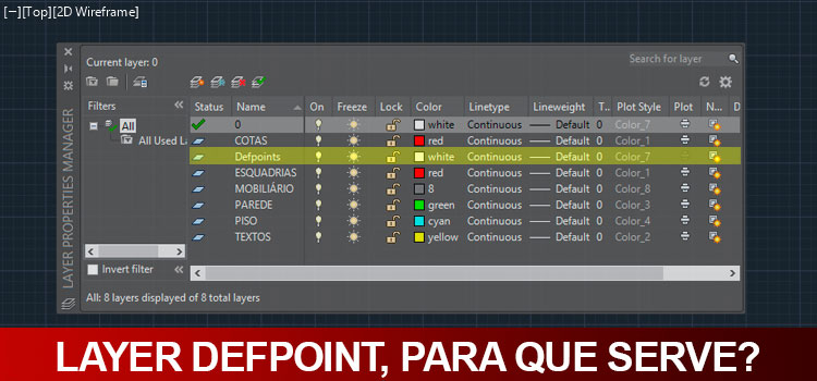 100 DICAS DE AUTOCAD!!! 78 layer-defpoint-