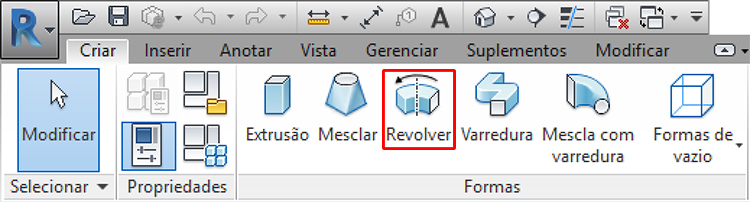 Modelagem básica - revolver - Revit 9 modelagem-básica-revolver
