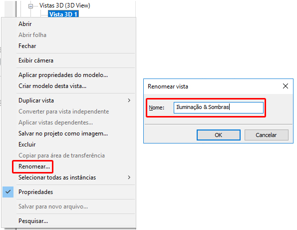 Estudo solar - Configuração das sombras - Revit 9 configurar-sombras
