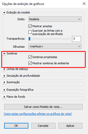 Estudo solar - Configuração das sombras - Revit 12 configurar-sombras