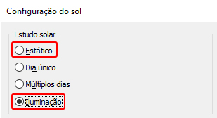 Estudo solar - Configuração das sombras - Revit 17 configurar-sombras