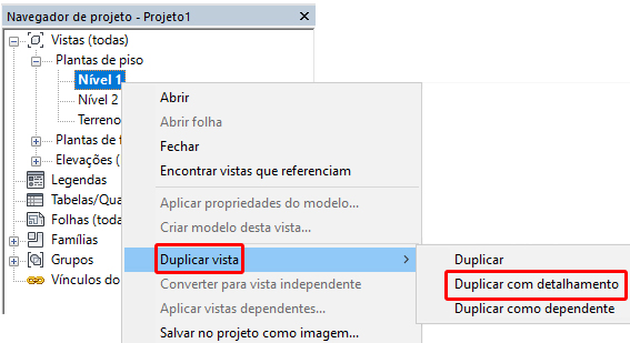 Duplicar vistas no Revit 10 duplicar-vista