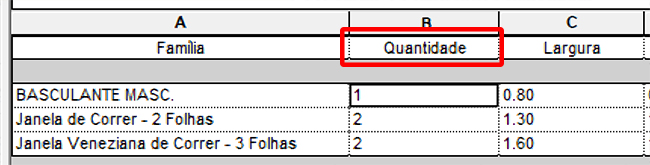 Tabela de quantidades no Revit 20 tabela-quantitativos