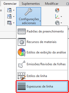 Peso gráfico e espessura de linha - Revit 4 peso-gráfico-e-espessura-de-linha
