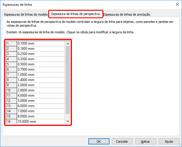 Peso gráfico e espessura de linha - Revit 9 peso-gráfico-e-espessura-de-linha