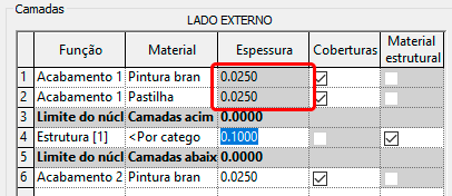 Múltiplos materiais por camada - Revit 20 parede-dois-materiais-na-mesma-face