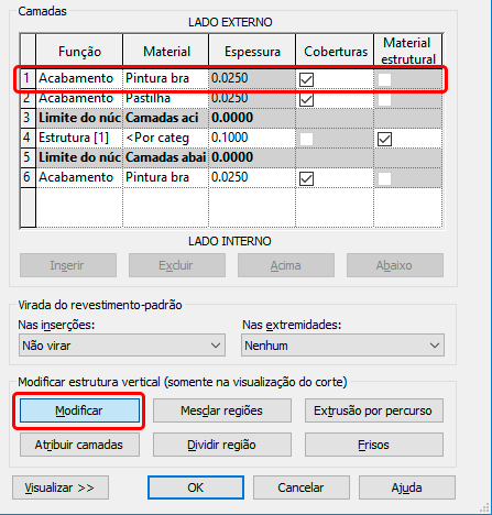 Múltiplos materiais por camada - Revit 24 parede-dois-materiais-na-mesma-face