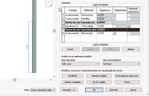 Múltiplos materiais por camada - Revit 25 parede-dois-materiais-na-mesma-face