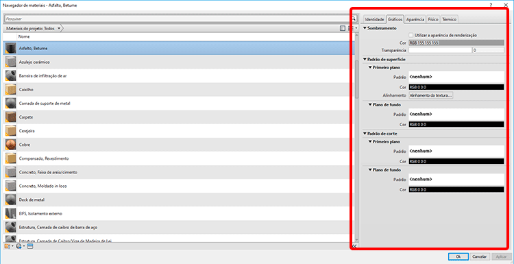 Expandir navegador de materiais - Revit 9 expandir-janela-de-materiais