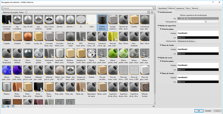 Expandir navegador de materiais - Revit 13 expandir-janela-de-materiais