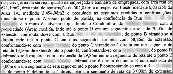 Linha de divisa do Terreno 4 Linha-de-divisa