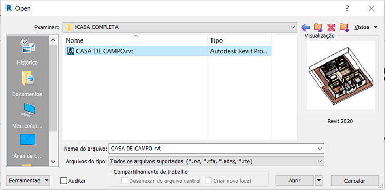 Recuperar arquivo corrompido - Revit 2 corrigir-erros