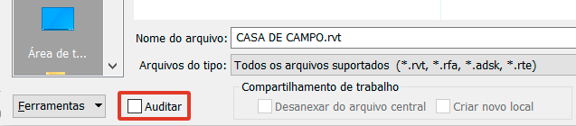 Recuperar arquivo corrompido - Revit 3 corrigir-erros