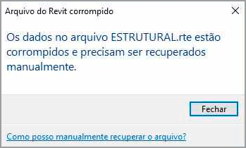 Recuperar arquivo corrompido - Revit 6 corrigir-erros