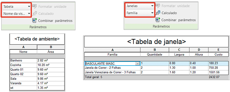 Formatação de tabelas - Revit 7 formatação-de-tabelas