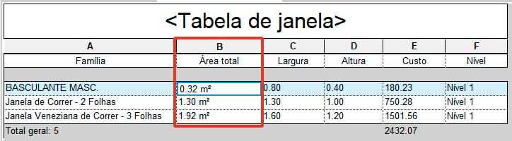 Formatação de tabelas - Revit 16 formatação-de-tabelas