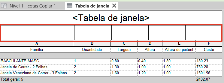 Formatação de tabelas - Revit 32 formatação-de-tabelas