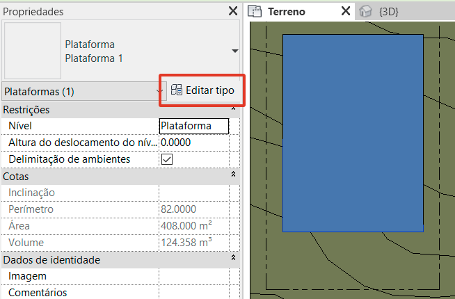 Plataforma de construção - Revit 12 plataforma