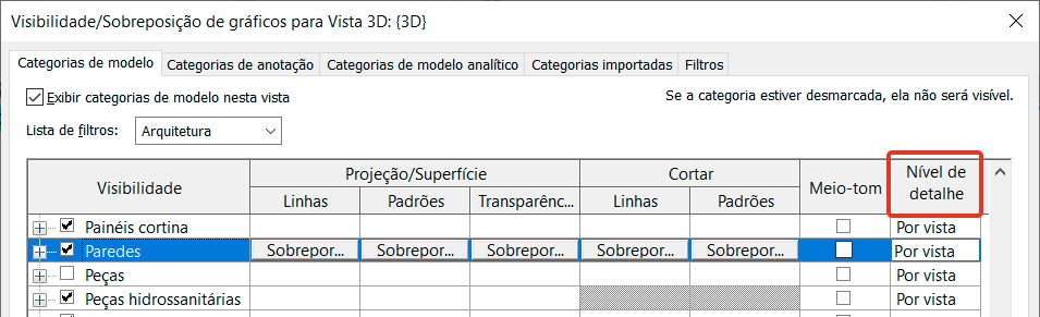 Nível de detalhe - Revit 42 nivel-de-detalhe