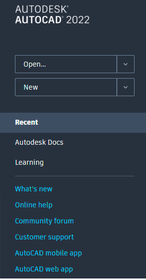 AutoCAD 2022 chegou! 3 aba start