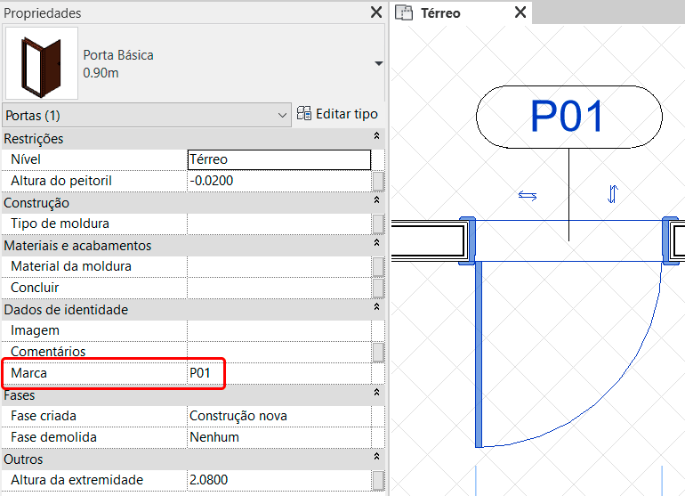 Identificadores (TAGS) no Revit 9 identificadores