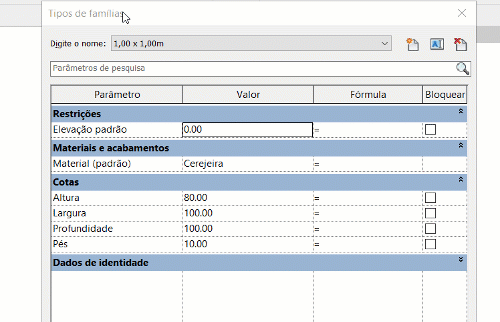 Múltiplos tipos de família - Revit 14 múltiplos-tipos