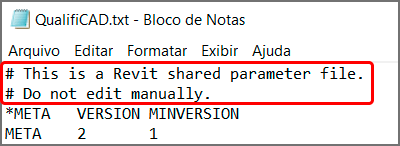 Parâmetros compartilhados - Revit 37 parâmetros