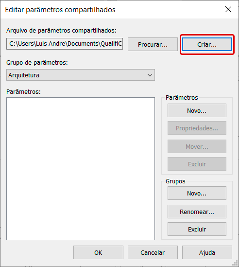 Identificador com pé-direito no Revit 6 identificador