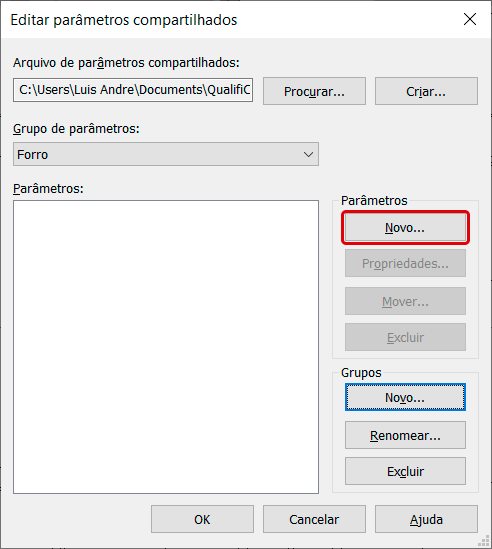 Identificador com pé-direito no Revit 10 identificador
