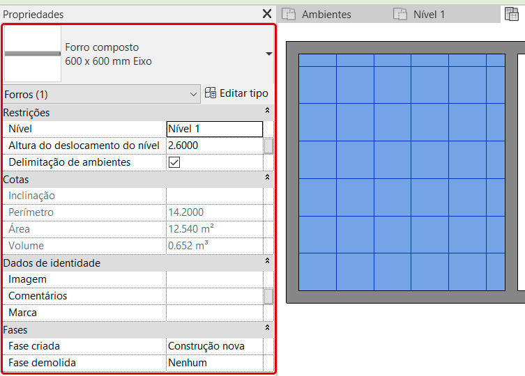 Identificador com pé-direito no Revit 3 identificador