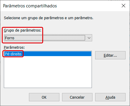 Identificador com pé-direito no Revit 15 identificador