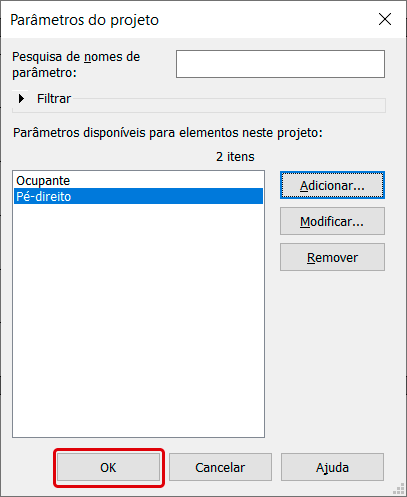 Identificador com pé-direito no Revit 17 identificador