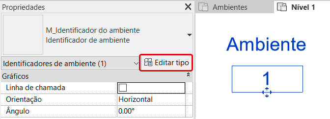 Identificador com pé-direito no Revit 18 identificador