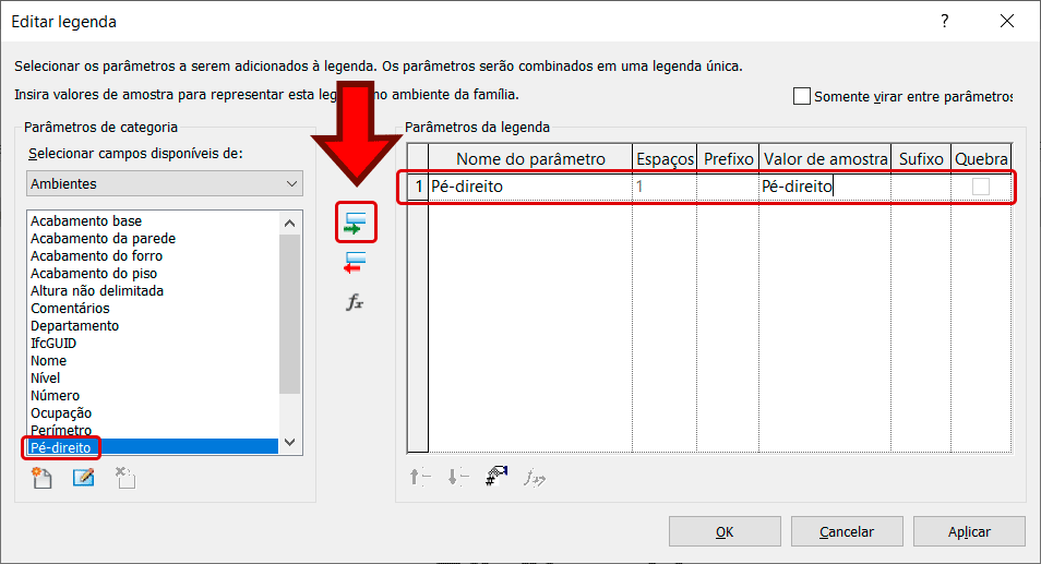Identificador com pé-direito no Revit 32 identificador
