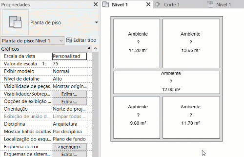 Identificador com pé-direito no Revit 50 identificador