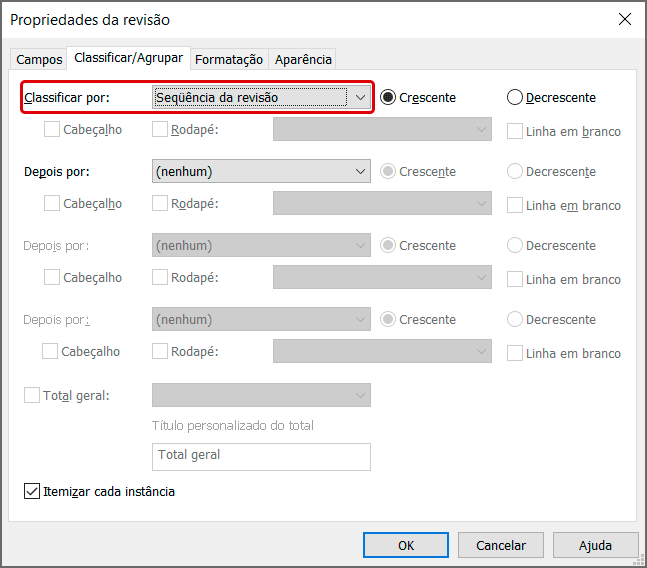 Folha com Tabela de revisão - Revit 10 nuvem-de-revisão