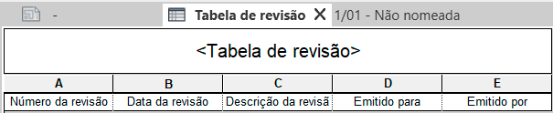 Folha com Tabela de revisão - Revit 14 nuvem-de-revisão
