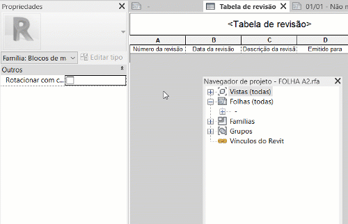 Folha com Tabela de revisão - Revit 15 nuvem-de-revisão