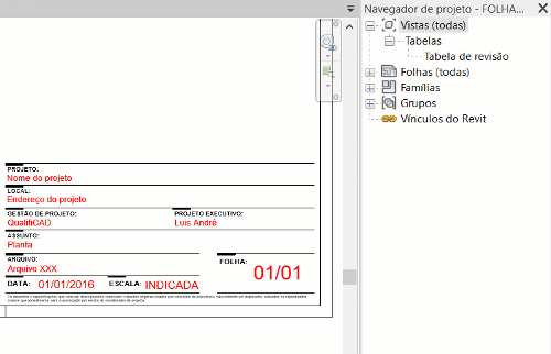 Folha com Tabela de revisão - Revit 16 nuvem-de-revisão
