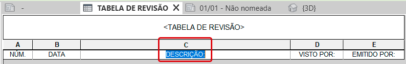 Folha com Tabela de revisão - Revit 21 nuvem-de-revisão