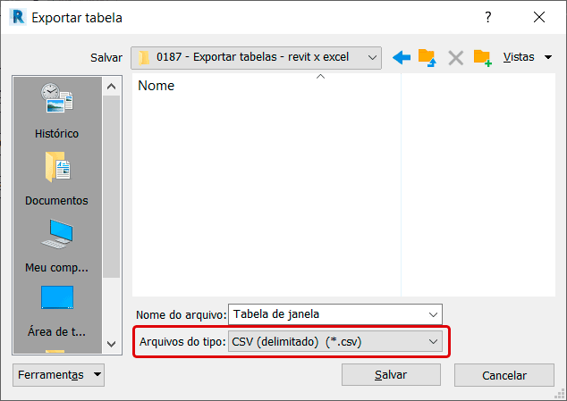 Exportar tabelas - Revit x Excel 5 exportar-tabelas-revit