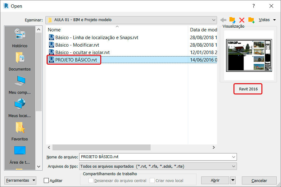 Atualizar arquivo de versões anteriores - Revit 10 atualizar-arquivo