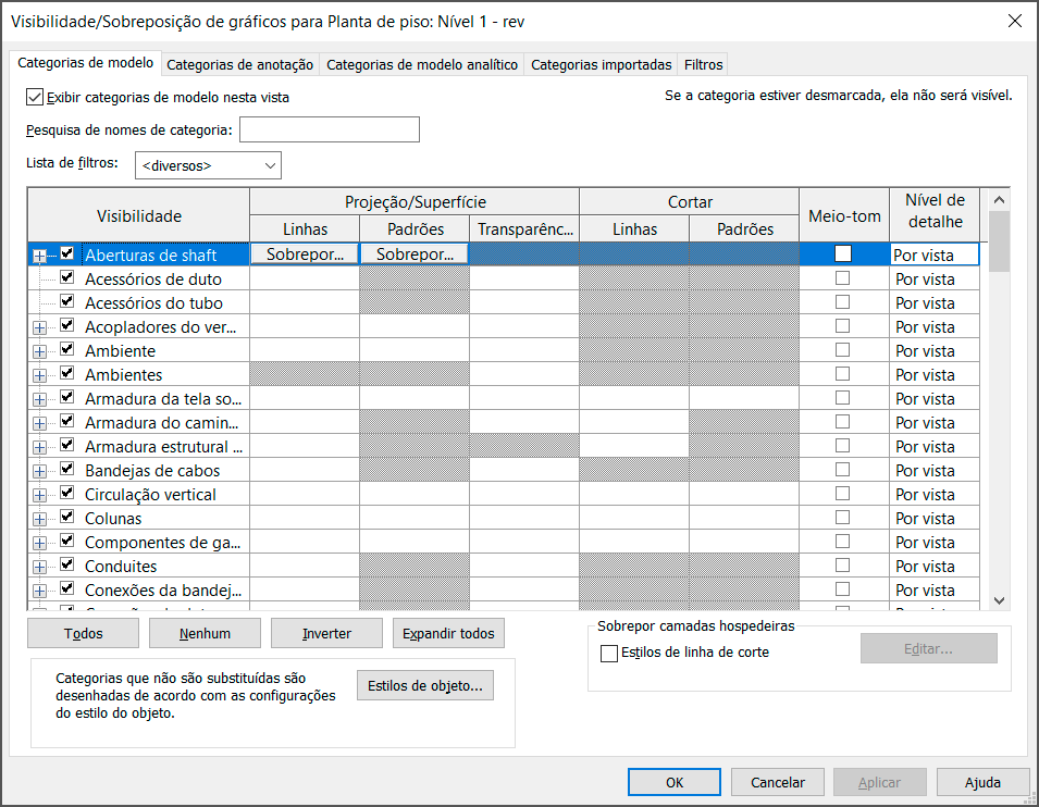Sobrepor gráficos na vista - Revit 2 sobrepor-graficos-na-vista