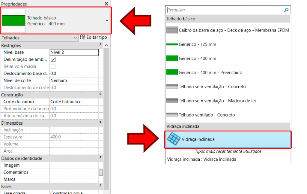 Vidraça inclinada - Revit 5 vidraça-inclinada