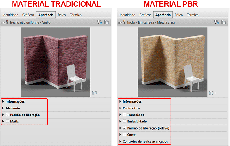 Materiais de baixa e alta resolução - Revit 5 materiais-e-texturas