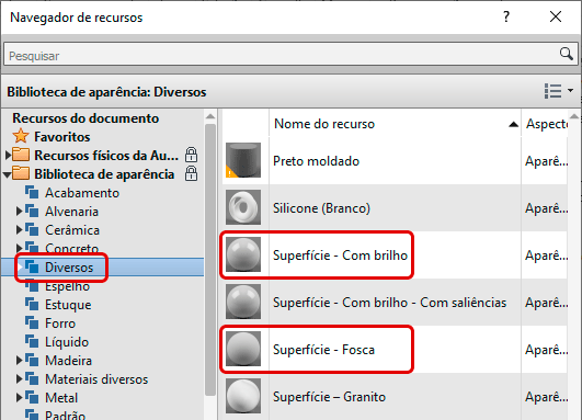 Materiais de baixa e alta resolução - Revit 20 materiais-e-texturas