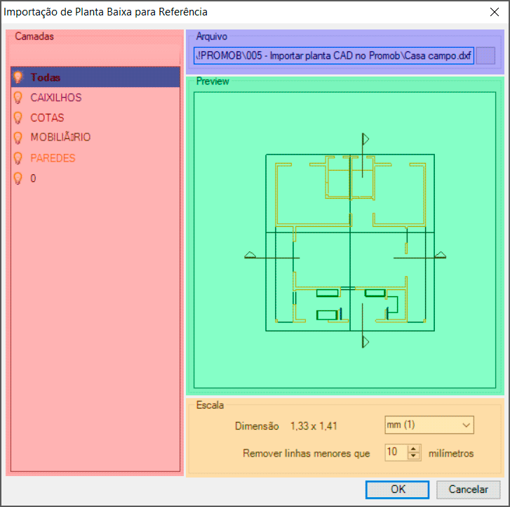 Importar planta CAD no Promob 14 importar-planta-cad