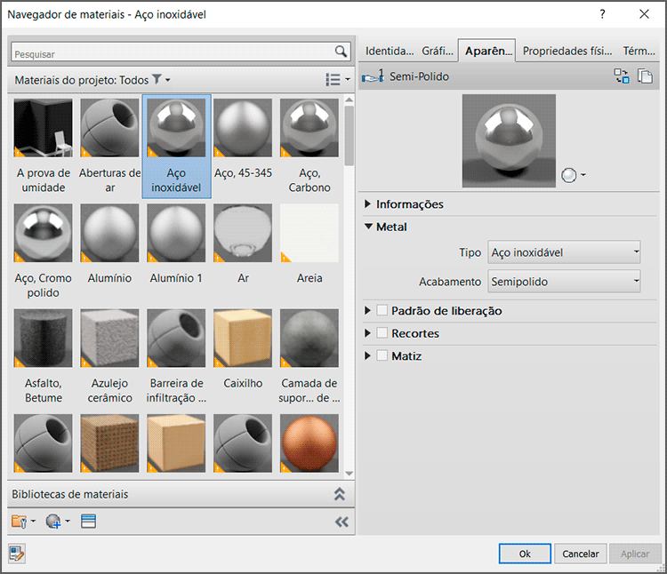 Materiais realistas (PBR) no Revit 11 materiais-realistas-pbr